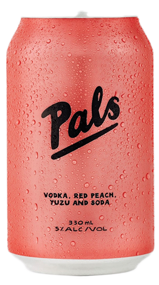 Pals 10 pack cans - vodka, red peach, yuzu and soda