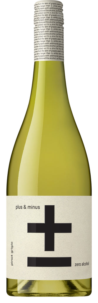 Plus & Minus Pinot Grigio 2020, Non Alcoholic, Australia