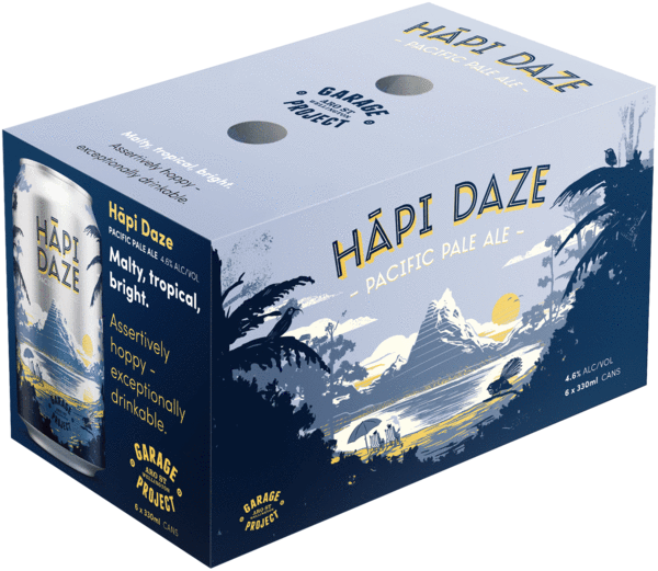 Garage Project Hapi Daze Pacific Pale Ale, 6 pack cans
